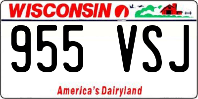 WI license plate 955VSJ