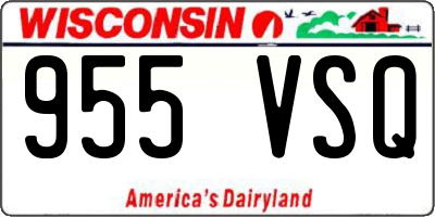 WI license plate 955VSQ