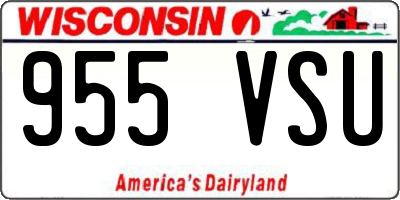 WI license plate 955VSU