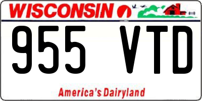 WI license plate 955VTD