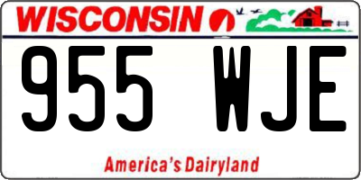 WI license plate 955WJE