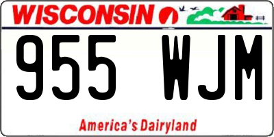 WI license plate 955WJM