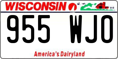 WI license plate 955WJO