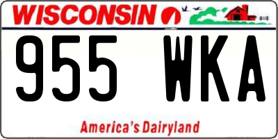 WI license plate 955WKA