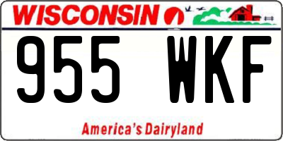 WI license plate 955WKF