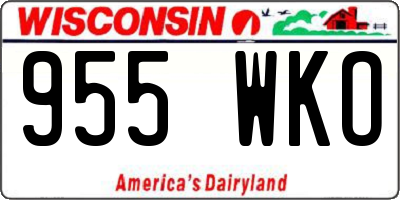 WI license plate 955WKO