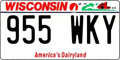 WI license plate 955WKY