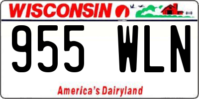 WI license plate 955WLN