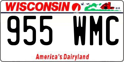 WI license plate 955WMC