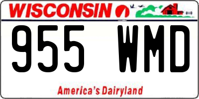 WI license plate 955WMD