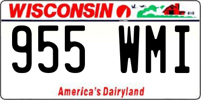 WI license plate 955WMI