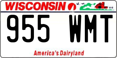 WI license plate 955WMT