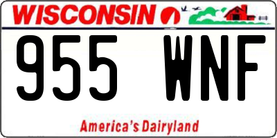 WI license plate 955WNF