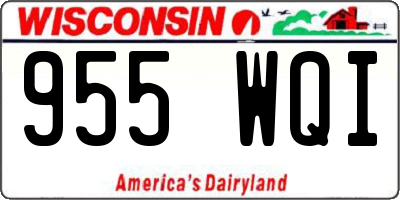 WI license plate 955WQI