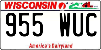 WI license plate 955WUC
