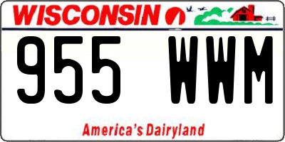 WI license plate 955WWM