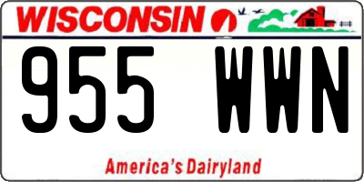 WI license plate 955WWN