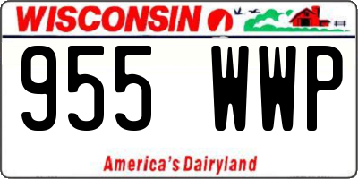 WI license plate 955WWP