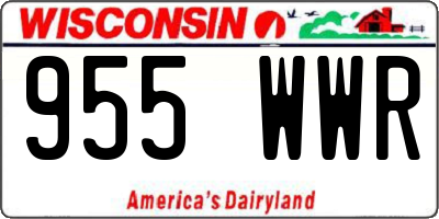 WI license plate 955WWR
