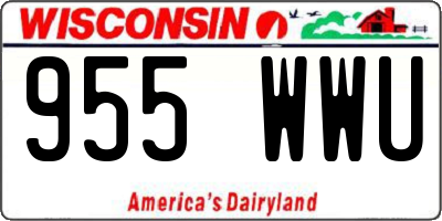 WI license plate 955WWU