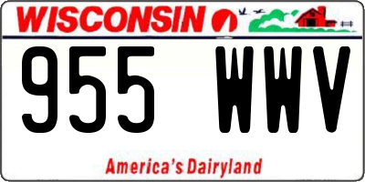 WI license plate 955WWV