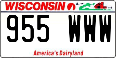 WI license plate 955WWW