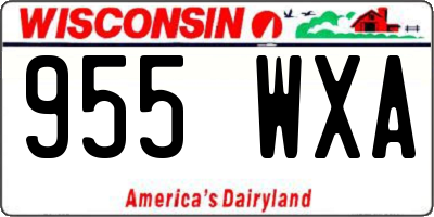 WI license plate 955WXA