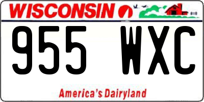 WI license plate 955WXC
