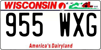 WI license plate 955WXG