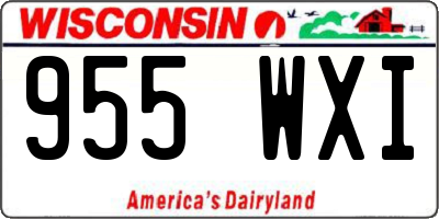 WI license plate 955WXI