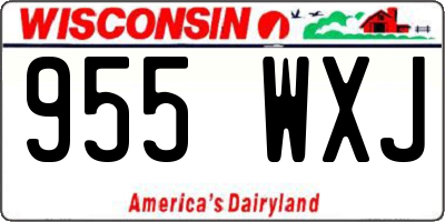 WI license plate 955WXJ