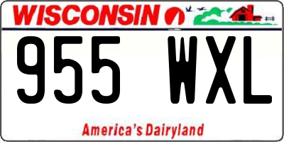 WI license plate 955WXL