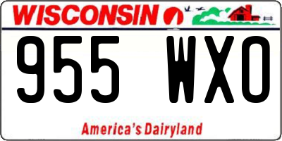 WI license plate 955WXO