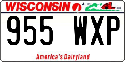 WI license plate 955WXP