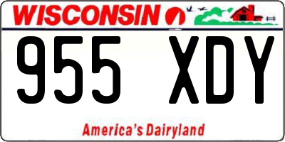 WI license plate 955XDY