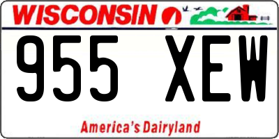 WI license plate 955XEW