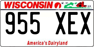 WI license plate 955XEX
