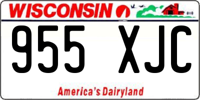 WI license plate 955XJC