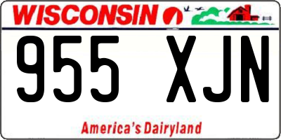WI license plate 955XJN