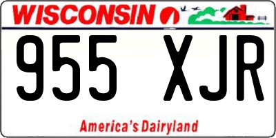 WI license plate 955XJR