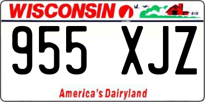 WI license plate 955XJZ