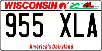 WI license plate 955XLA