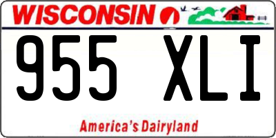 WI license plate 955XLI