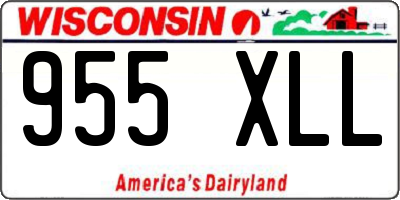 WI license plate 955XLL