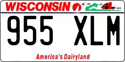 WI license plate 955XLM