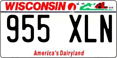 WI license plate 955XLN