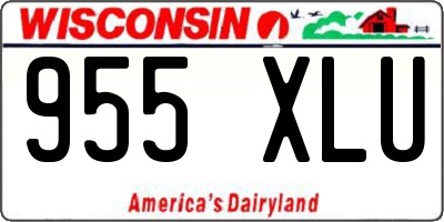 WI license plate 955XLU