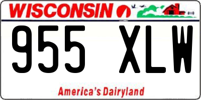 WI license plate 955XLW