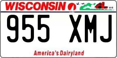 WI license plate 955XMJ