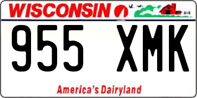 WI license plate 955XMK